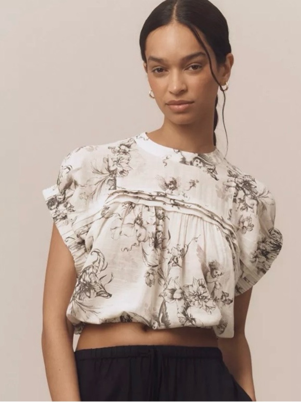 Anthropologie Pilcro NWT Smocked Crop Blouse